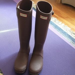 Hunter Women's Brown Rain Boots